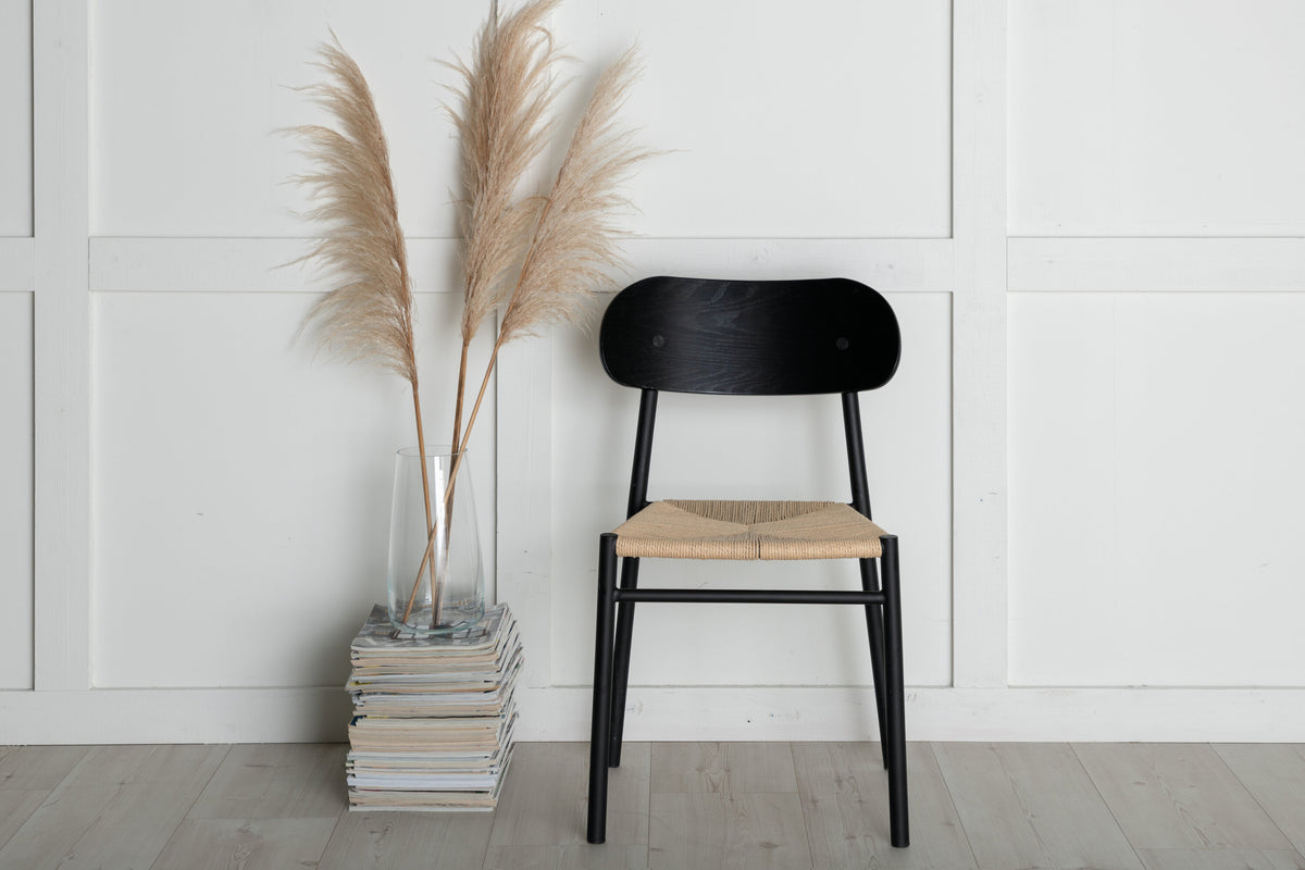 Polly spisebordsstole - sort, natur - 2 stk. - billede 14