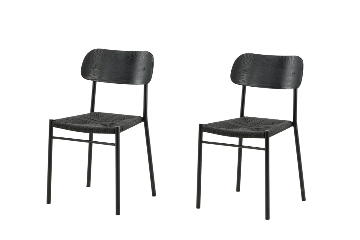 Polly spisebordsstole - sort - 2 stk. - billede 2