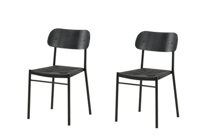 Polly spisebordsstole - sort - 2 stk. - billede 2