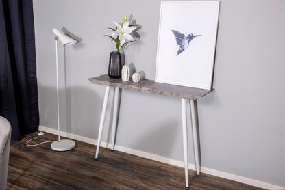 Edge sidebord - 110 × 30 cm - grå, hvid - billede 3