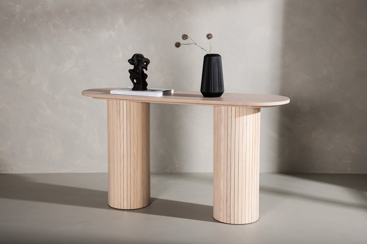 Bianca sidebord - 130 × 40 cm - hvidpigmenteret - billede 14