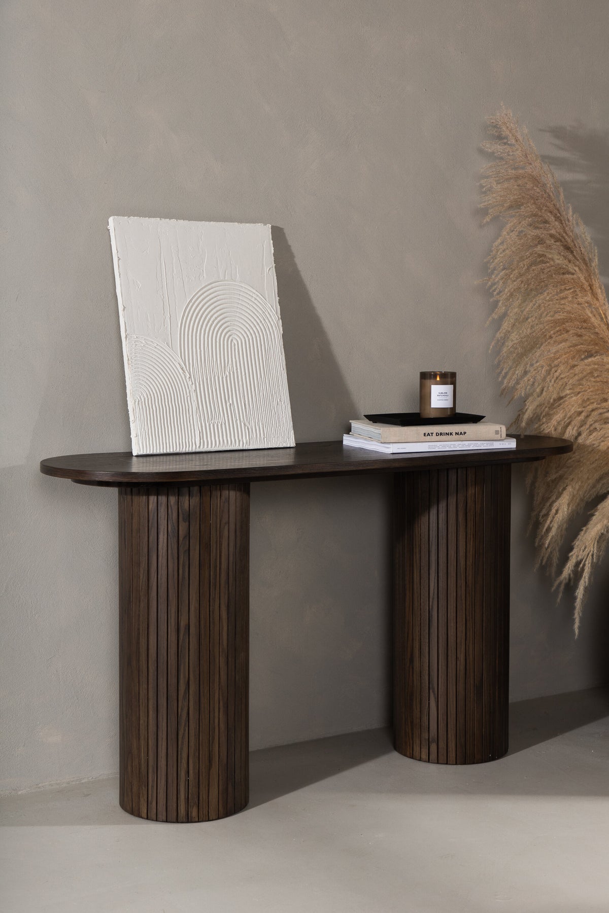Bianca sidebord - 130 × 40 cm - mokka - billede 18