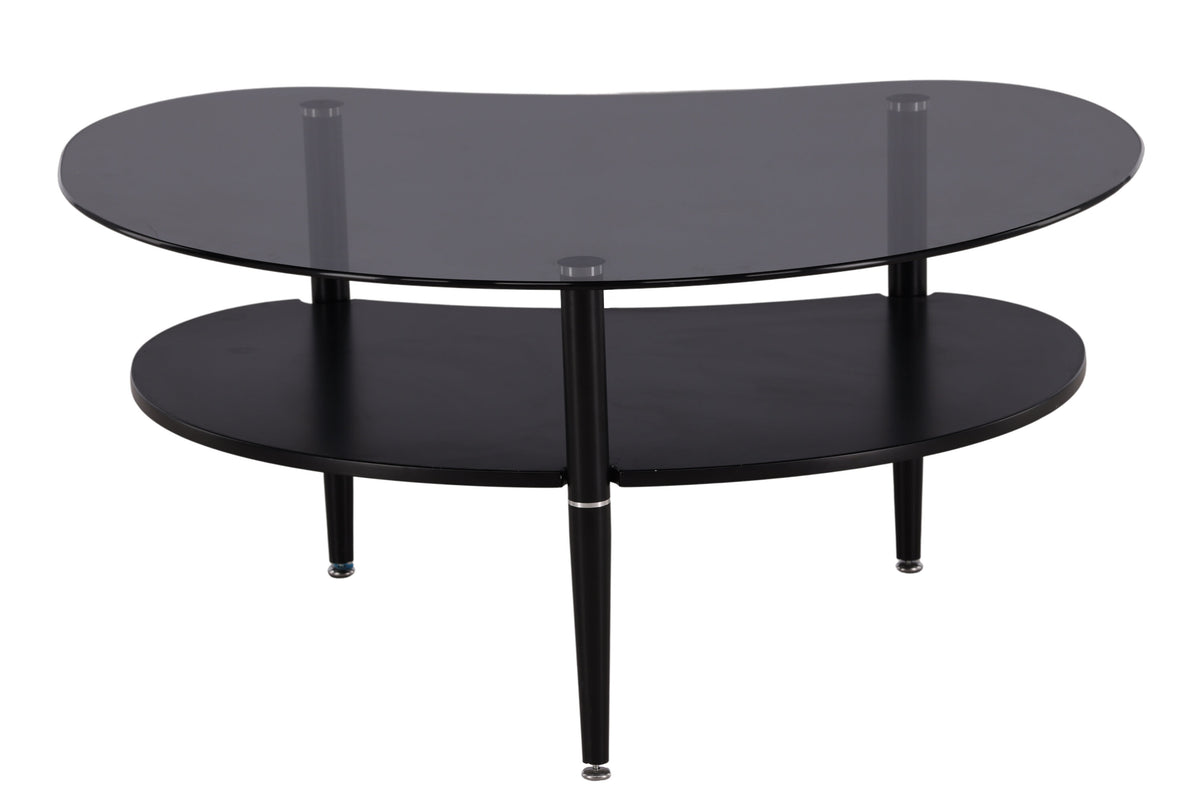 Egg sofabord - 101 × 80 cm - sort, grå - billede 13