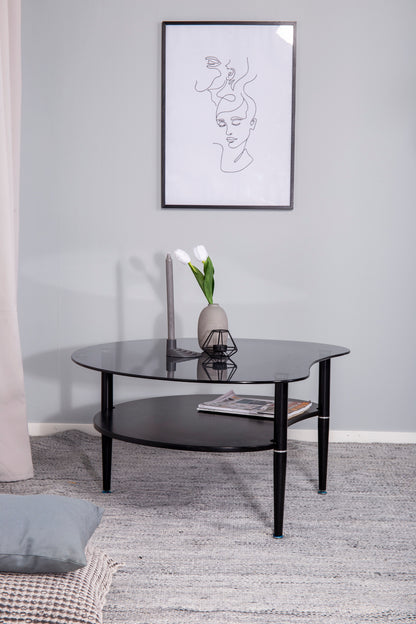 Egg sofabord - 101 × 80 cm - sort, grå - billede 20