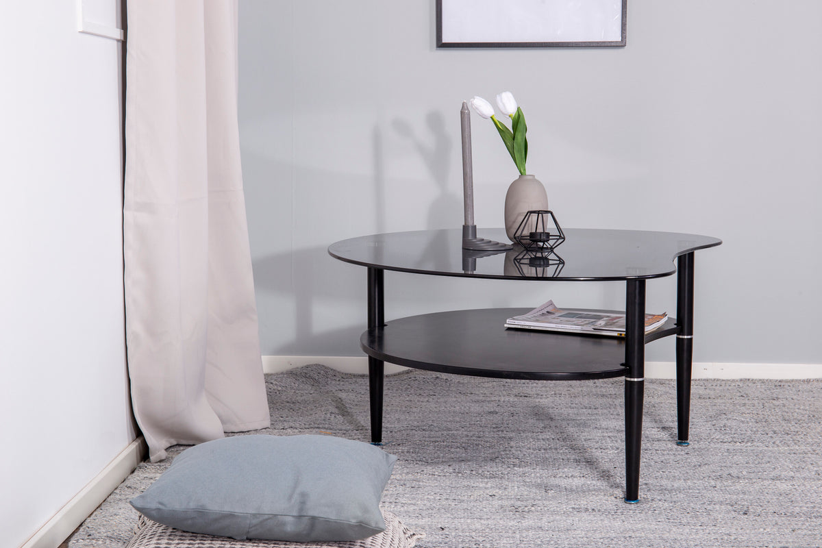 Egg sofabord - 101 × 80 cm - sort, grå - billede 15