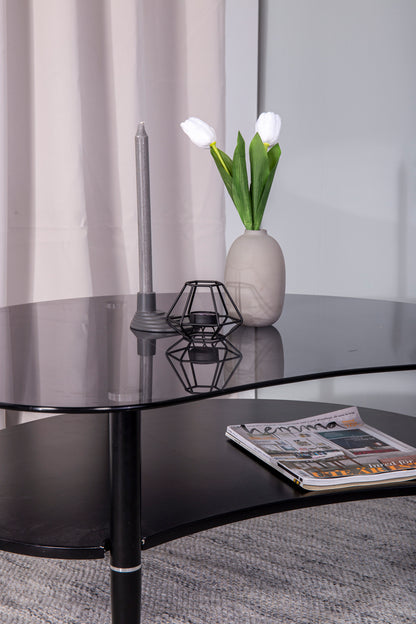 Egg sofabord - 101 × 80 cm - sort, grå - billede 22