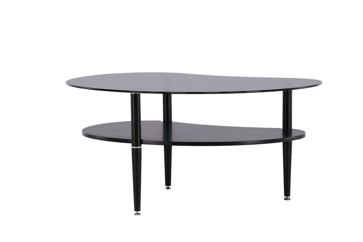 Egg sofabord - 101 × 80 cm - sort, grå - billede 2