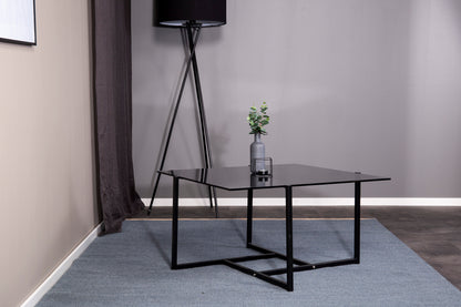 Hybrid sofabord - 80 × 80 cm - sort, grå - billede 3