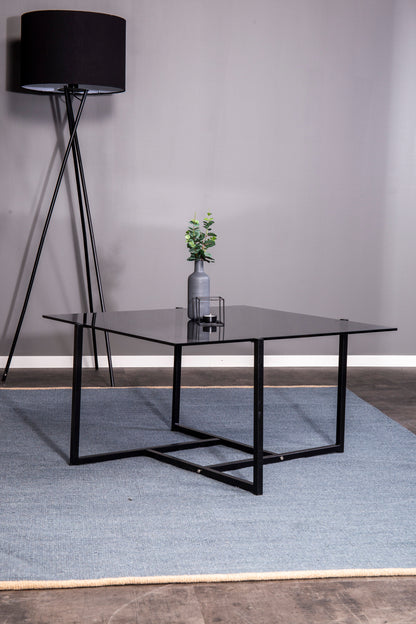 Hybrid sofabord - 80 × 80 cm - sort, grå - billede 10