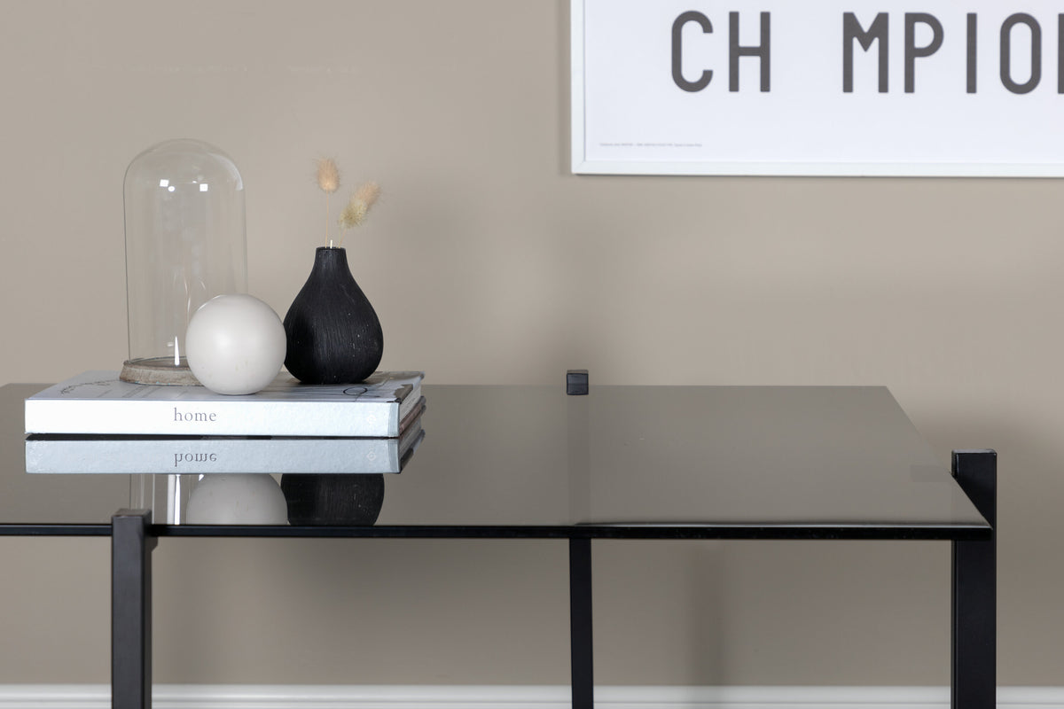 Hybrid sofabord - 80 × 80 cm - sort, grå - billede 5