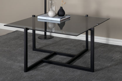 Hybrid sofabord - 80 × 80 cm - sort, grå - billede 6