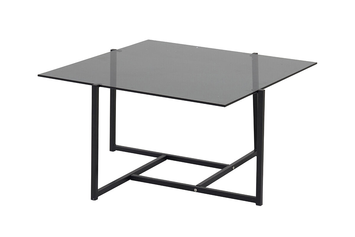 Hybrid sofabord - 80 × 80 cm - sort, grå - billede 1