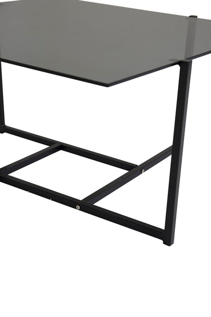 Hybrid sofabord - 80 × 80 cm - sort, grå - billede 8