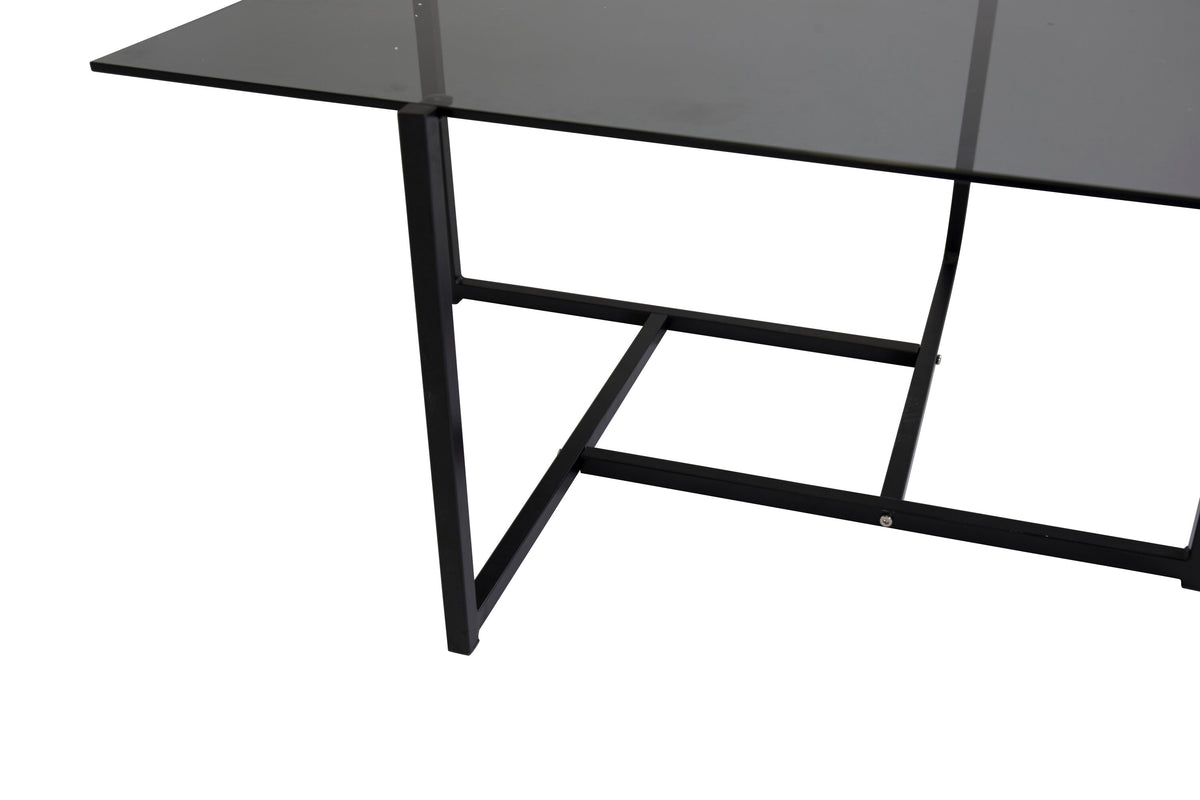 Hybrid sofabord - 80 × 80 cm - sort, grå - billede 2