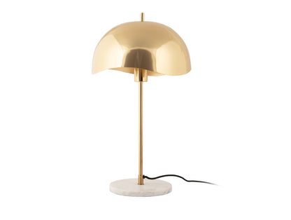 Leitmotiv bordlampe Waved Dome - børstet guld