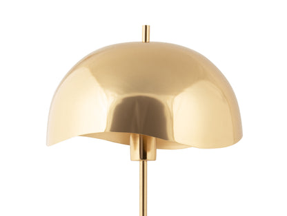 Leitmotiv bordlampe Waved Dome - børstet guld