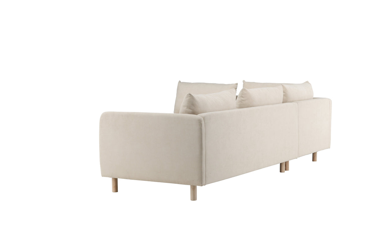 Zero 3-personers sofa - beige - billede 5