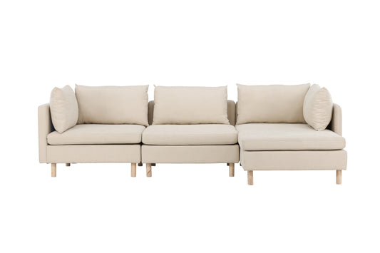 Zero 3-Pers Chaiselongsofa Beige