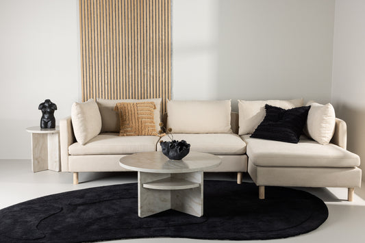 Zero 3-Pers Chaiselongsofa Beige