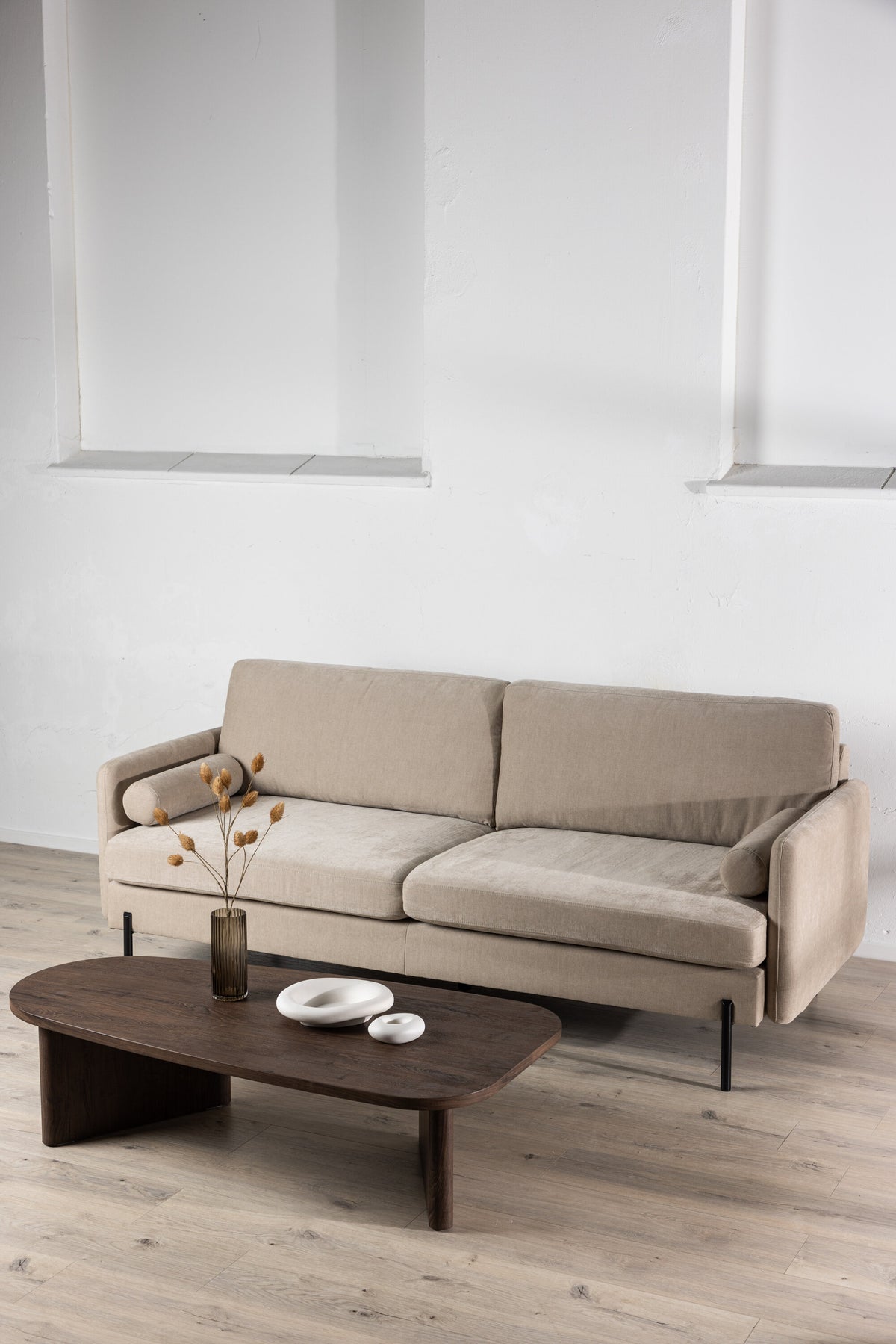 Antibes 3-personers sofa - beige, sort - billede 17