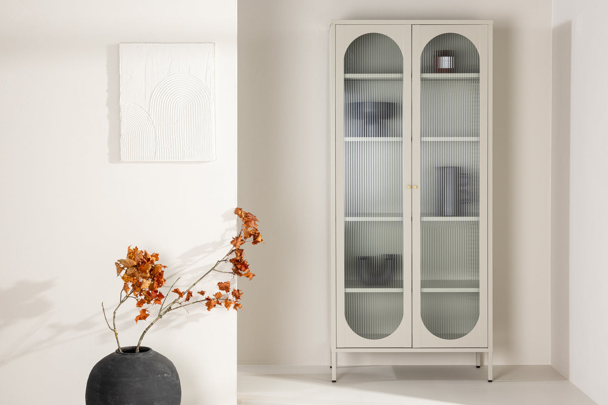Lima Vitrineskab 35 x 180 x 80 Beige