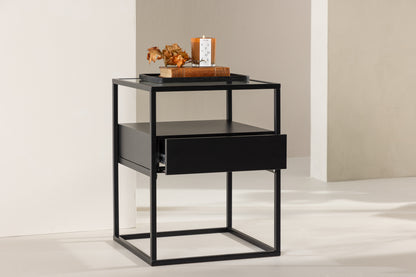Fortaleza sengebord - 40 × 40 cm - sort - billede 13