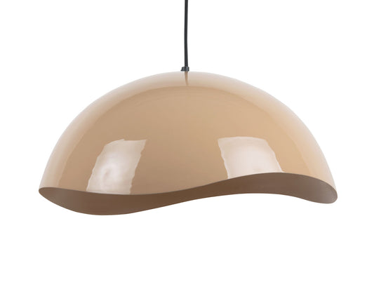 Leitmotiv loftlampe Waved Large – emalje, blød brun