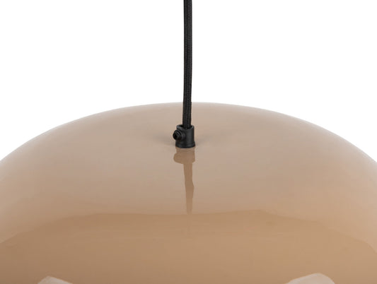 Leitmotiv loftlampe Waved Large – emalje, blød brun