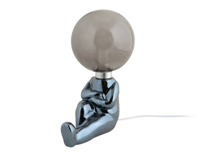 Leitmotiv bordlampe Joey LED – keramisk, sort belægning