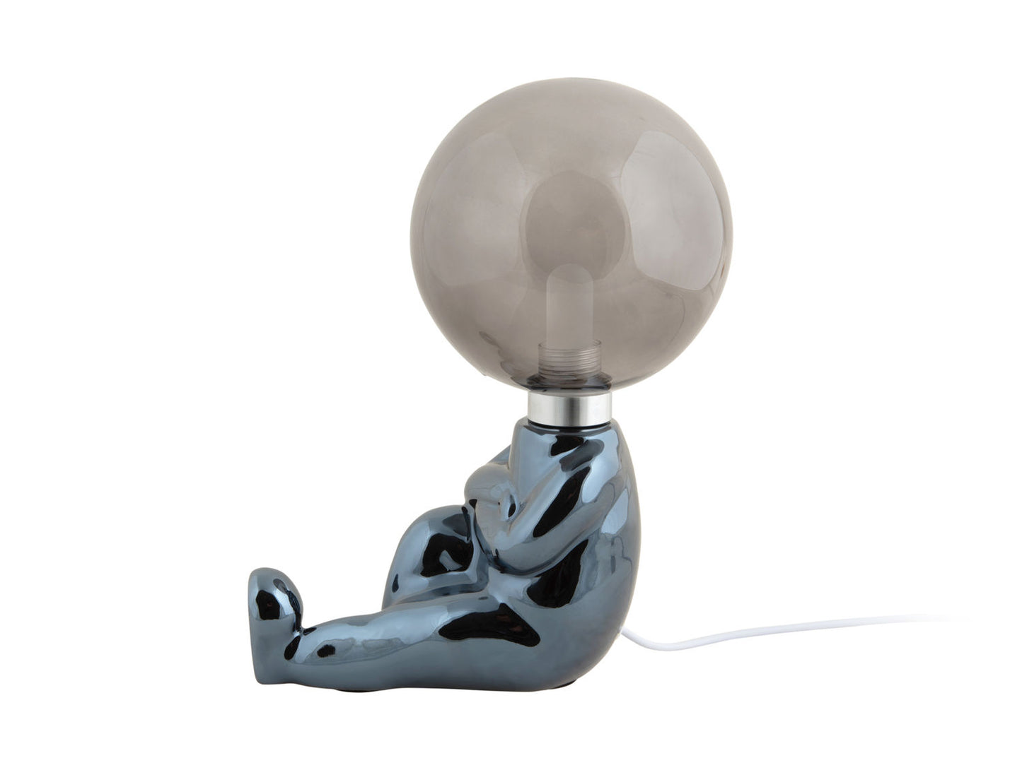 Leitmotiv bordlampe Joey LED – keramisk, sort belægning