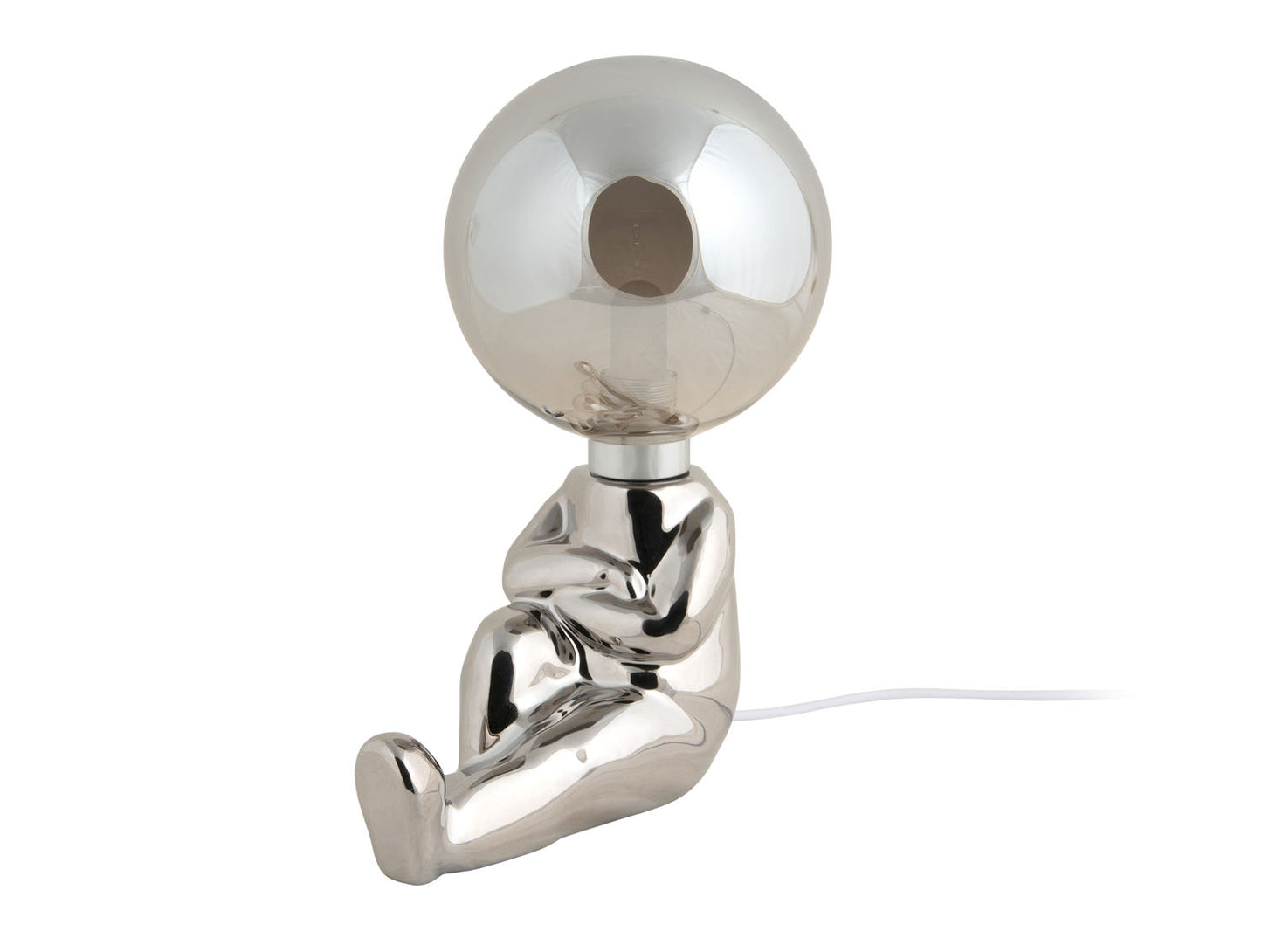 Leitmotiv bordlampe Joey – LED, keramik, krombelagt