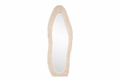 Mirza Spejl - 193 x 67cm - Beige Fake Fur