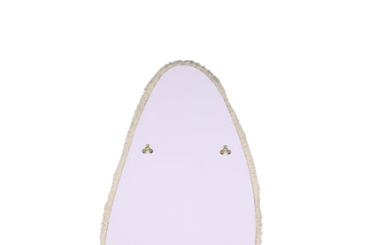 Mirza Spejl - 193 x 67cm - Beige Fake Fur