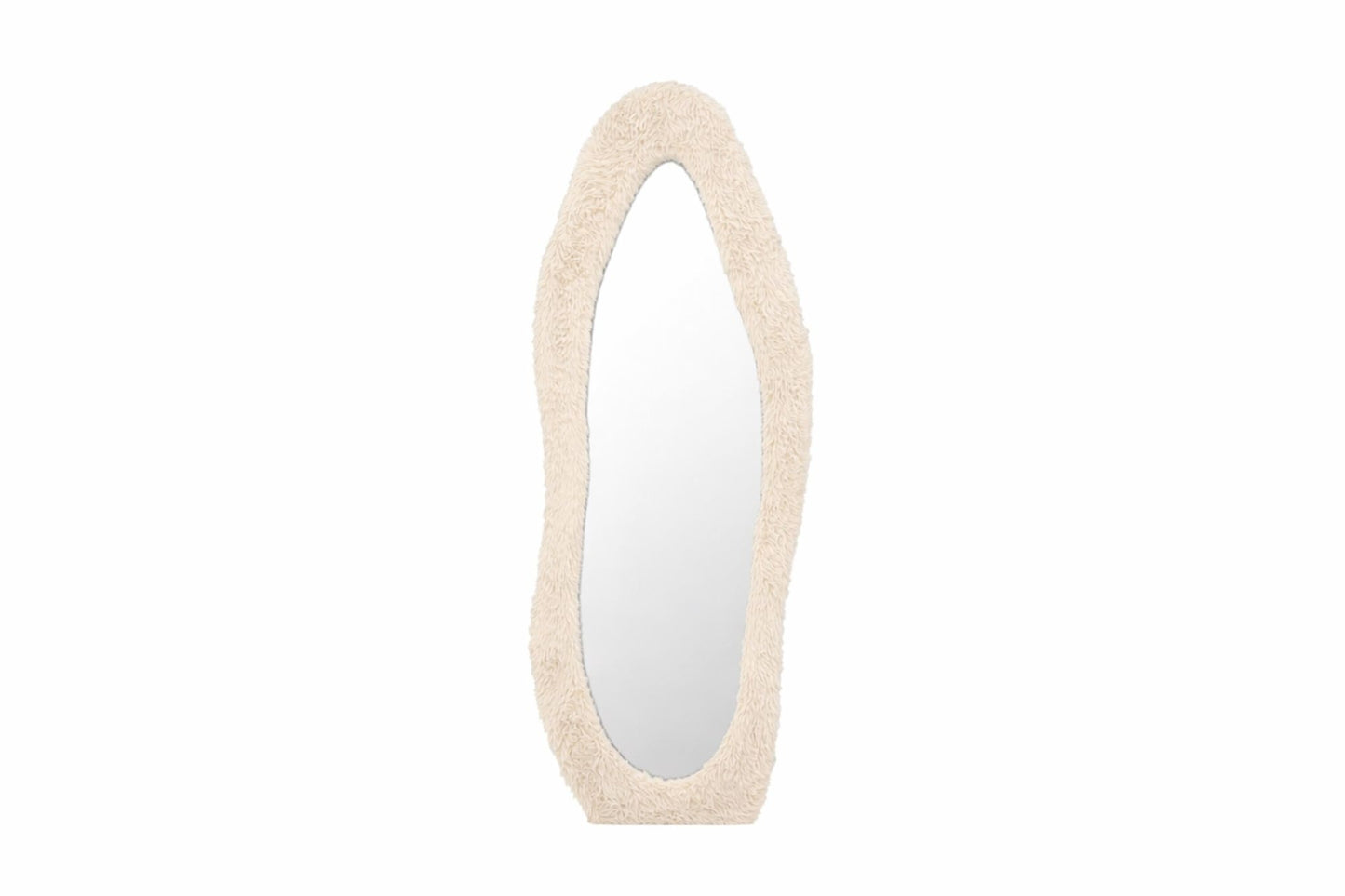 Mirza Spejl 160 x 60cm - Beige Fake Fur