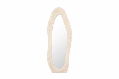 Mirza Spejl 160 x 60cm - Beige Fake Fur
