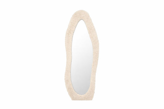 Mirza Spejl 160 x 60cm - Beige Fake Fur
