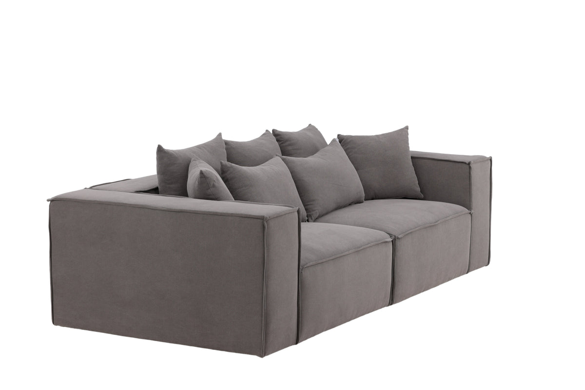 Gillholmen 3-personers sofa - sort, grå - billede 11