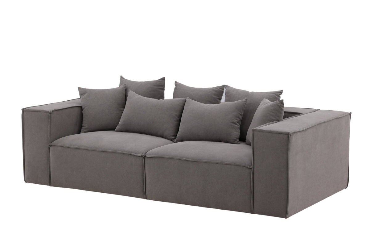 Gillholmen 3-personers sofa - sort, grå - billede 2