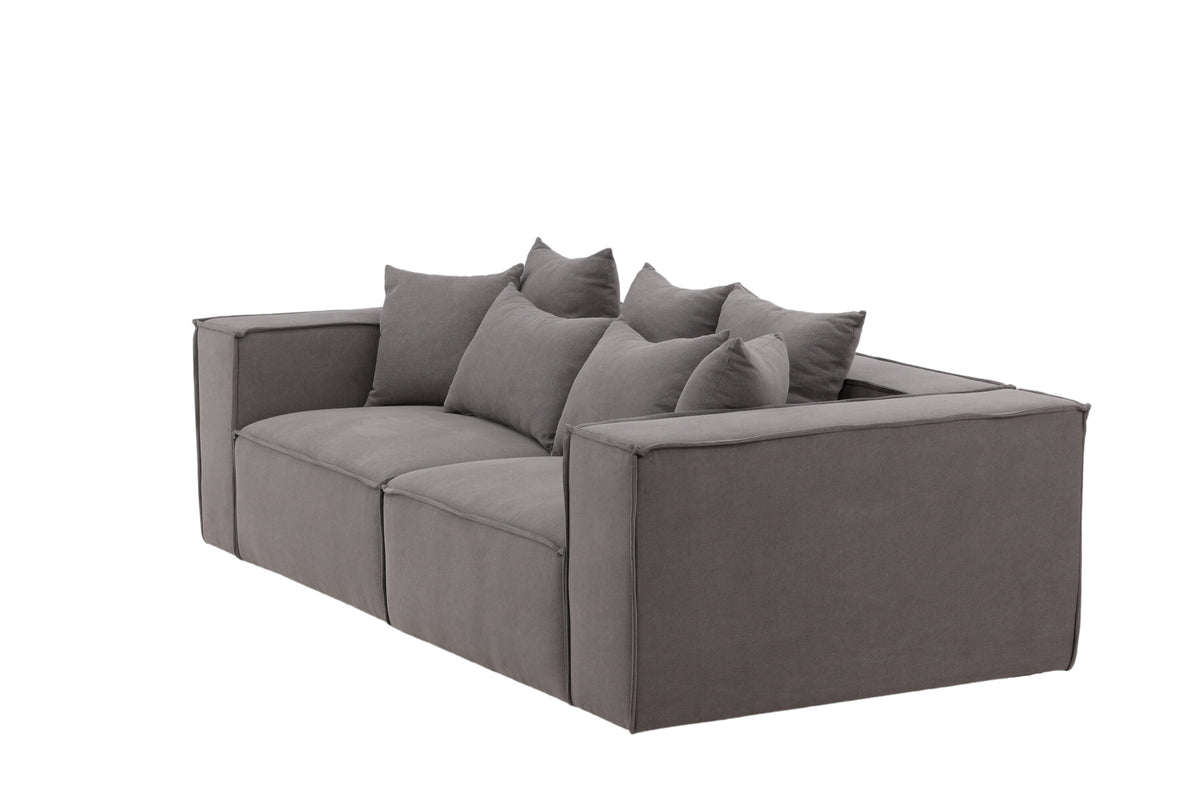 Gillholmen 3-personers sofa - sort, grå - billede 3