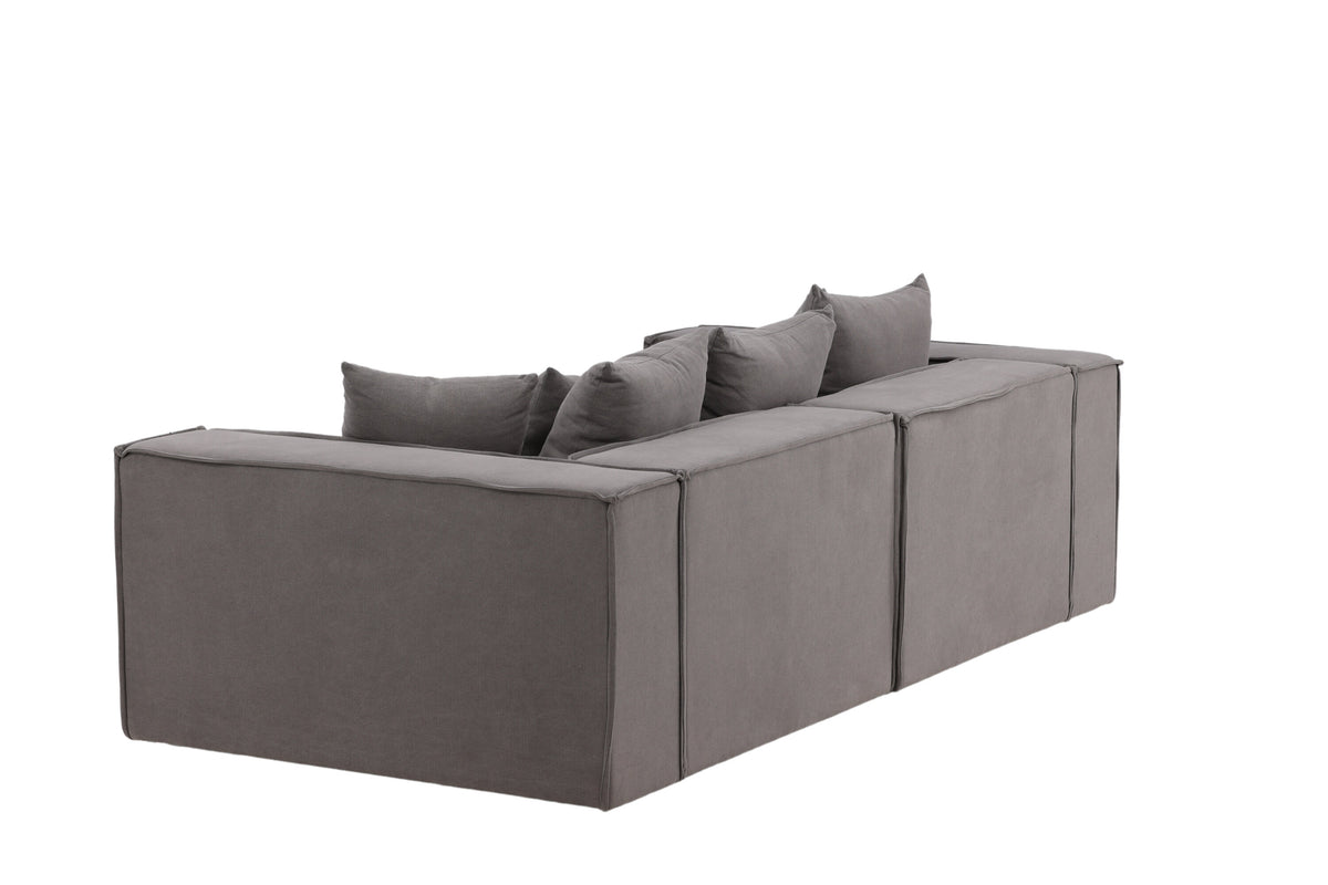 Gillholmen 3-personers sofa - sort, grå - billede 5