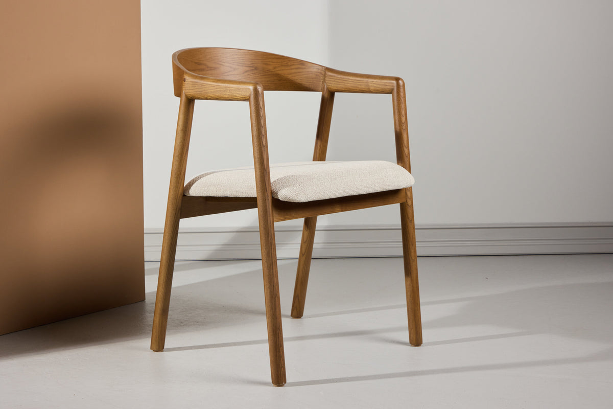 Långön spisebordsstole - beige, mørkebrun - 2 stk. - billede 13