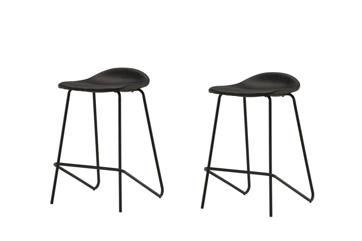 Grebbestad barstole - sort - 2 stk. - billede 1