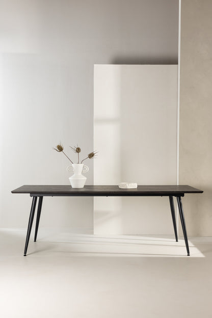 Keholmen spisebord - 220 × 100 cm - sort, brun - billede 17