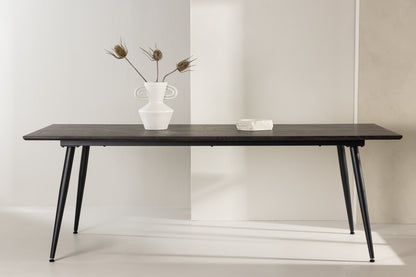Keholmen spisebord - 220 × 100 cm - sort, brun - billede 13