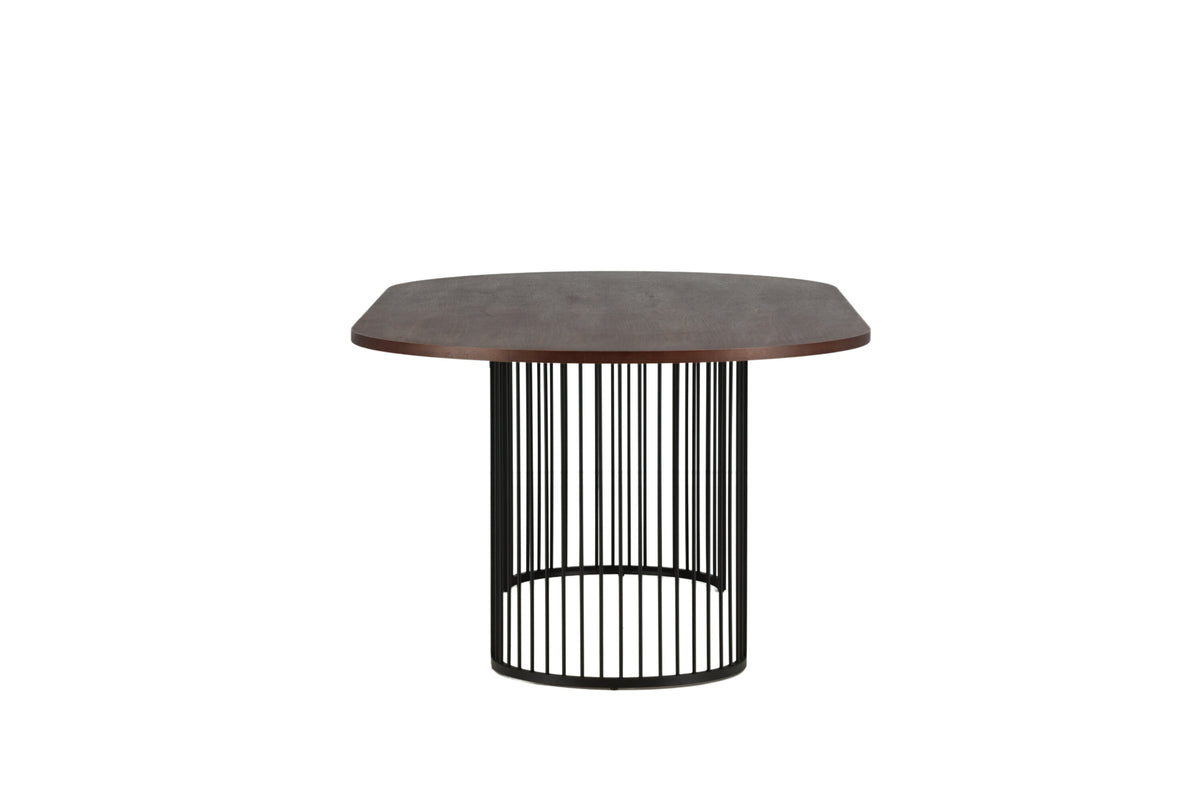 Hamneskär ovalt spisebord - 220 × 110 cm - sort, valnøddefarvet, mørk valnøddefarvet - billede 10