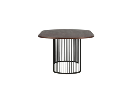 Hamneskär ovalt spisebord - 220 × 110 cm - sort, valnøddefarvet, mørk valnøddefarvet - billede 10