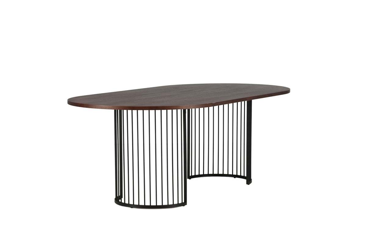 Hamneskär ovalt spisebord - 220 × 110 cm - sort, valnøddefarvet, mørk valnøddefarvet - billede 11