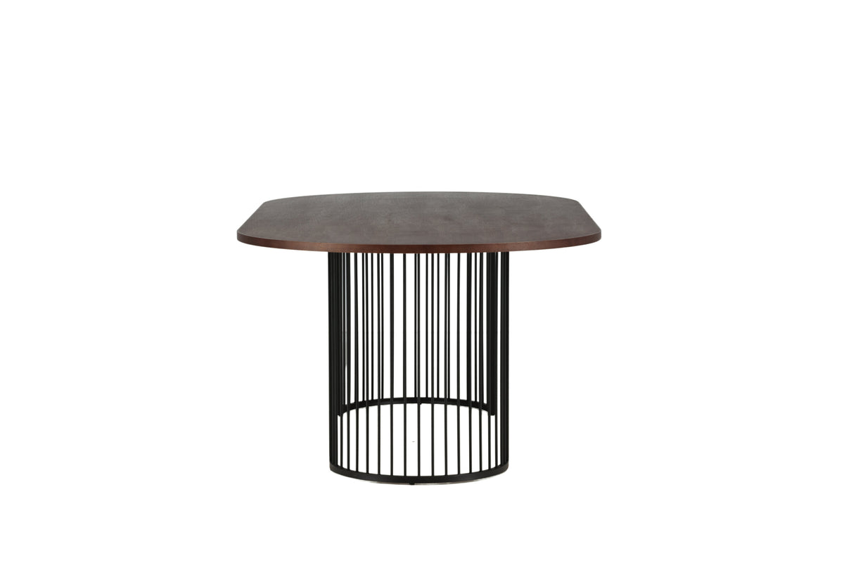 Hamneskär ovalt spisebord - 220 × 110 cm - sort, valnøddefarvet, mørk valnøddefarvet - billede 4