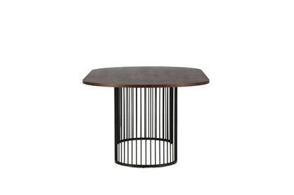 Hamneskär ovalt spisebord - 220 × 110 cm - sort, valnøddefarvet, mørk valnøddefarvet - billede 4