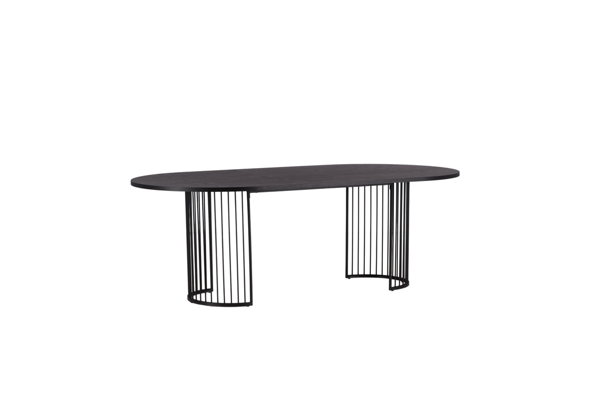 Hamneskär ovalt spisebord - 220 × 110 cm - sort - billede 12